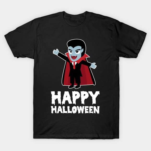 Vampire Scary and Spooky Happy Halloween Funny Graphic T-Shirt by SassySoClassy